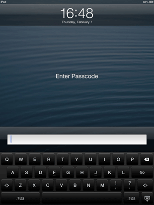 iDevice, Enter Passcode